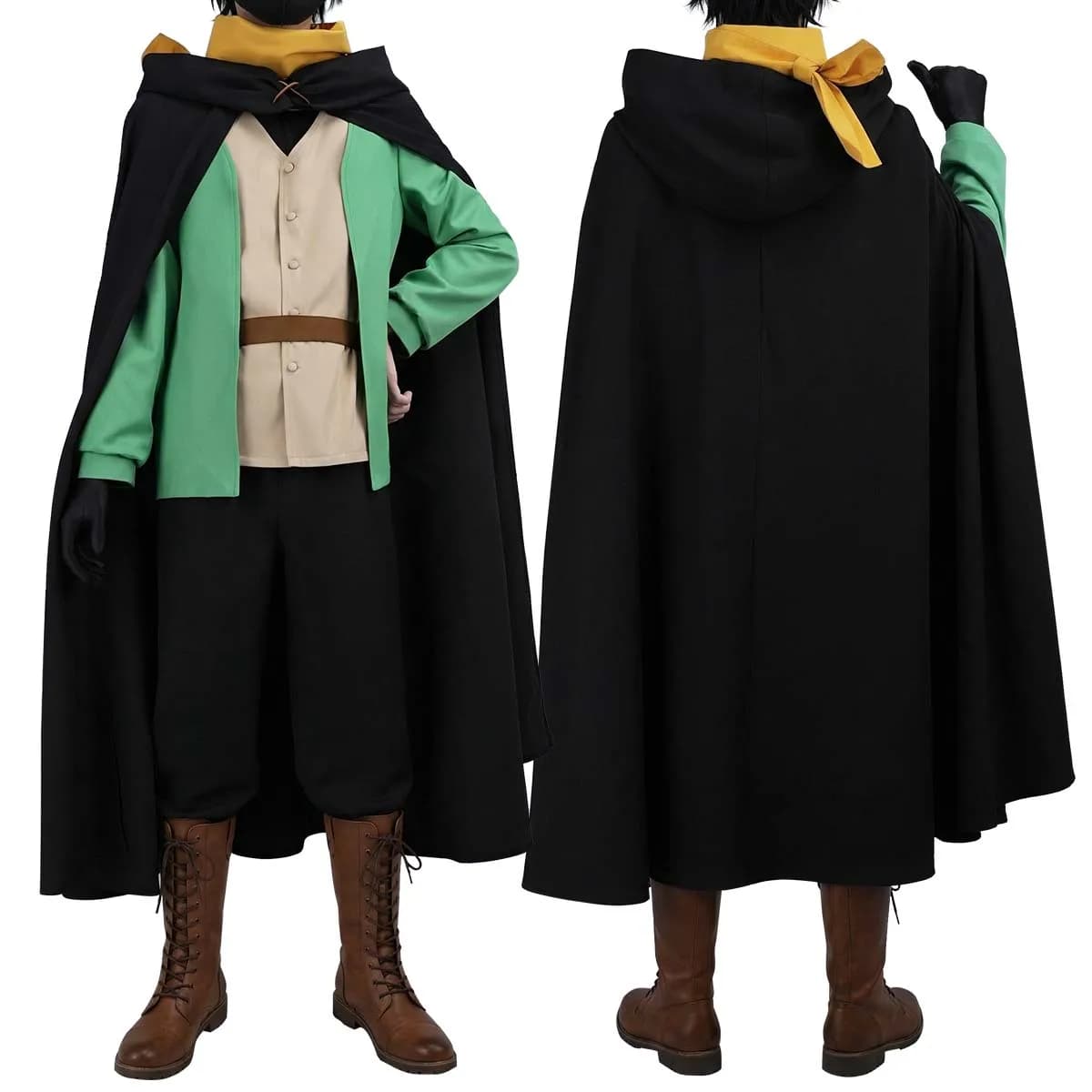 HOLOUN Re:Life In A Different World From Zero Anime Natsuki Subaru Costume Cosplay Mantello Nero Gilet T-shirt Pantaloni Sciarpa Guanto