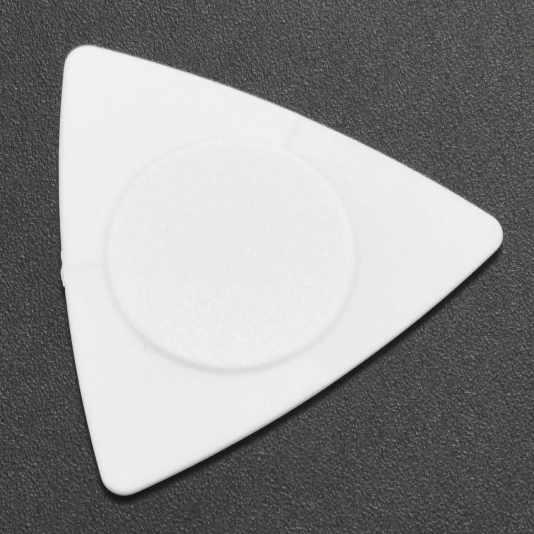 Y239A HOT 10 pezzi Plettri per chitarra Triangle 1,0 0,75 0,5 mm di spessore in PC + materiale ABS Plettri stile antiscivolo Bianco