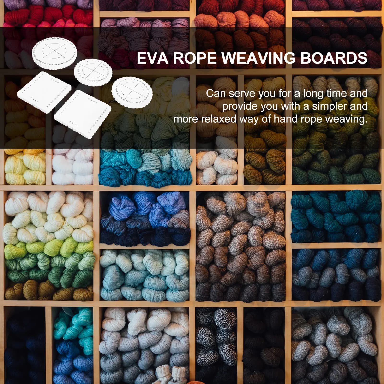 5Pcs Rope Weaving Board Knitting Loom DIY Handmade Bracelet Maker Braiding Disc Knitting Rope Tools