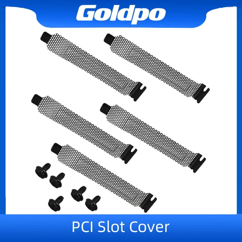 5PCS PCI Slot Cover Filtro Scheda di chiusura Ventola di raffreddamento Ventilazione antipolvere PC Case del computer Scheda grafica con viti