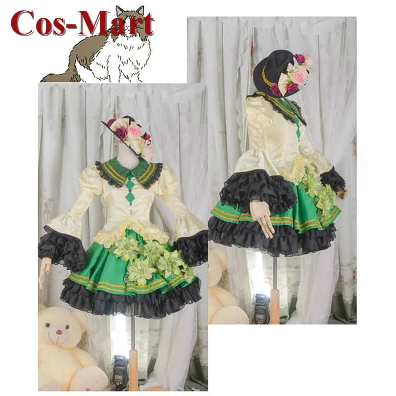 Cos-Mart Game Touhou Project Komeiji Koishi Cosplay Costumes Cute Bubble Skirt Formal Dress Role Play Prop Clothing Custom-Make
