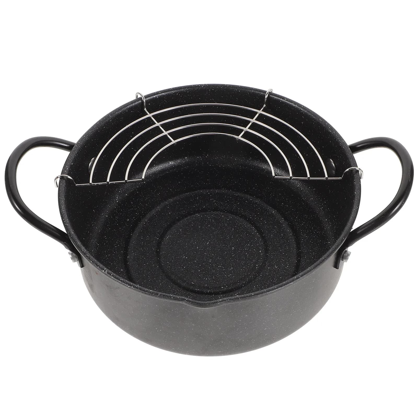 Set di Mini Pentole per Frittura in Stile Giapponese, Padella Profonda in Acciaio Inox di Grado Alimentare, Antiaderente e Portatile per Tempura, Pesce, Pollo