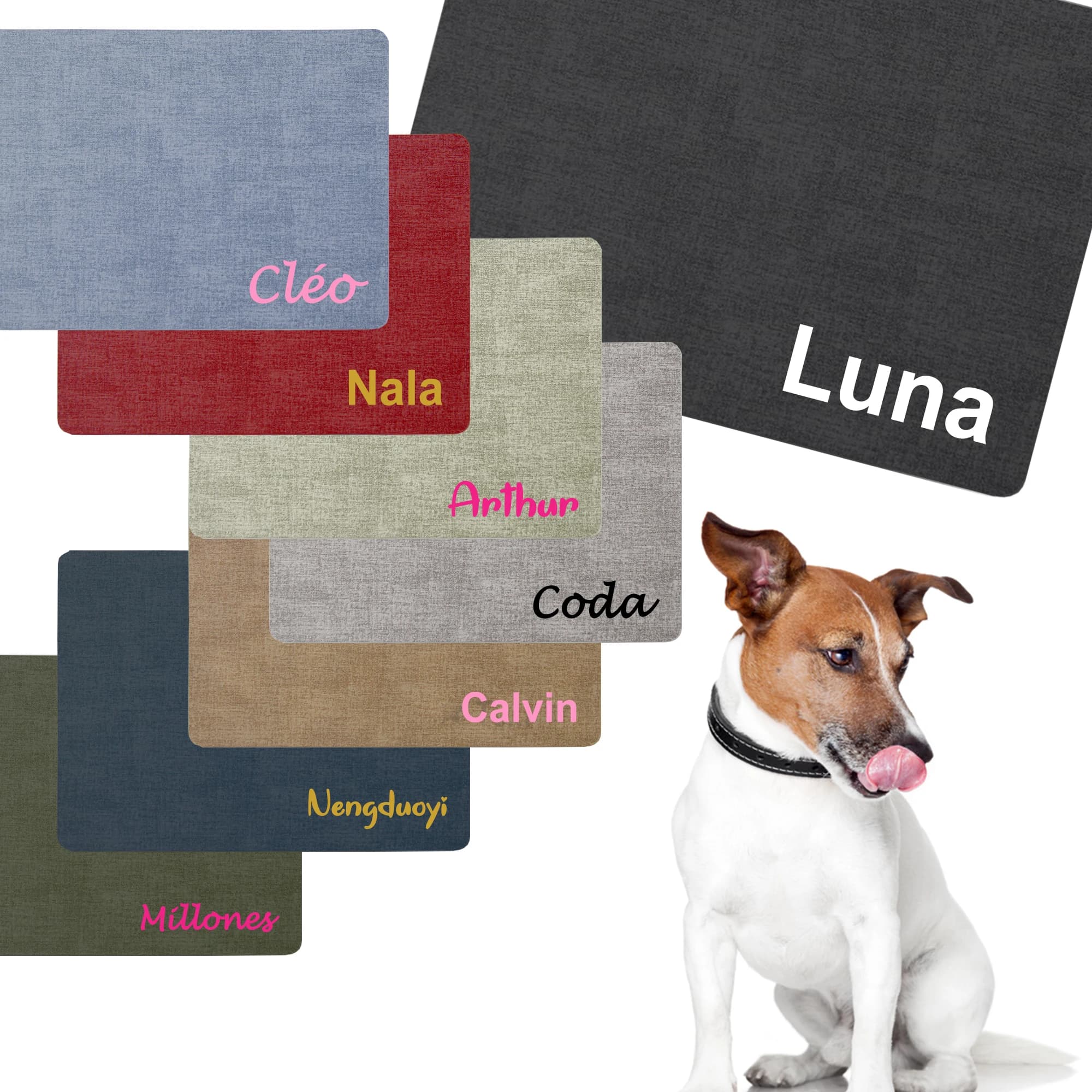 Tappetino per cibo per animali personalizzato con nome - Tappetino per alimentazione per cani e gatti antiscivolo, durevole, impermeabile, facile da pulire, regalo personalizzato per gli amanti degli animali domestici
