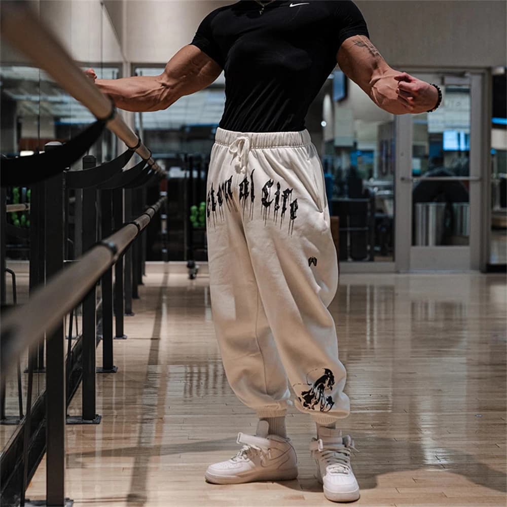 Spring and autumn new jogging pants for men sports pants casual leggings sports fitness pants and bodybuilding