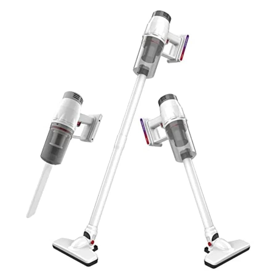 Aspirapolvere Portatile 3-in-1 Leggero con Funzione Scopa per Peli di Animali Domestici, Pavimenti Duri, Lettiere per Gatti e Pulizia Materassi