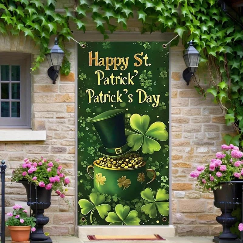 VIKAMA Squeezer for Saint Patrick's Day, Green Trifoglio and Golden Brocca, Irish Theme Party Decoration