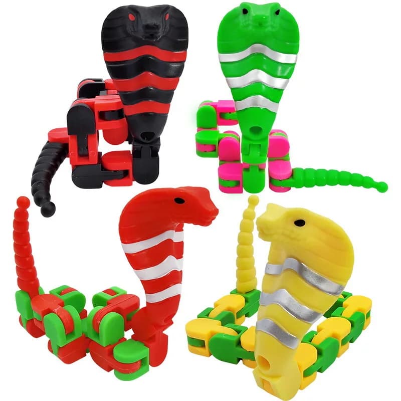 Serpente a catena Versatile meccanico con punta delle dita Anello rotante a mano Serpente Giocattolo antistress Agitarsi per bambini Adulti Autismo Decompressione