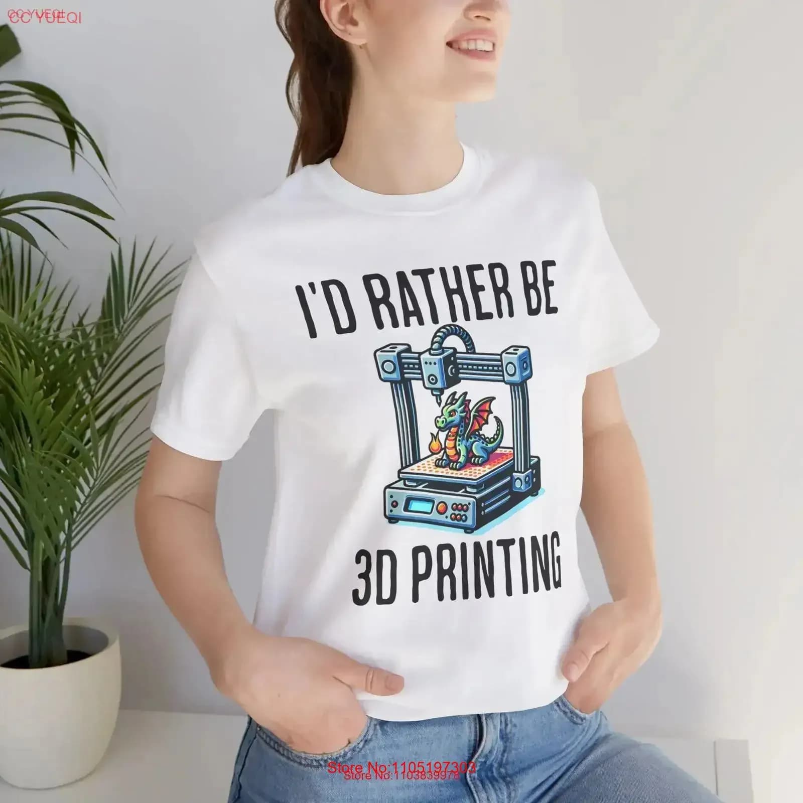 Maglietta con stampa 3D 'Preferirei stare a stampare', divertente, con drago, unica, per geek, perfetta per gli appassionati di stampanti, vintage, effetto lavato, abbigliamento di design