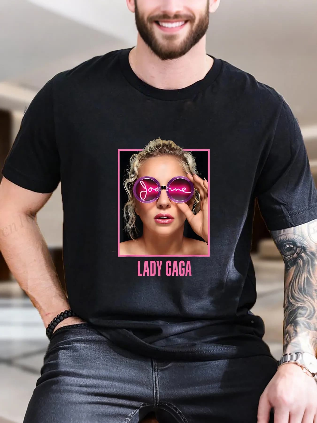 T-shirt a maniche corte stampata da uomo di nuova moda di arrivo Occhiali da sole alla moda Lady Design 100% cotone Traspirante Casual Versatile Ult