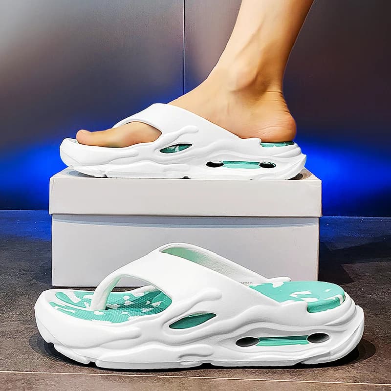 Sandali Estivi da Uomo Antiscivolo Resistenti all'Usura con Suola Spessa, Scarpe da Spiaggia Comode in EVA, Casual Sportive