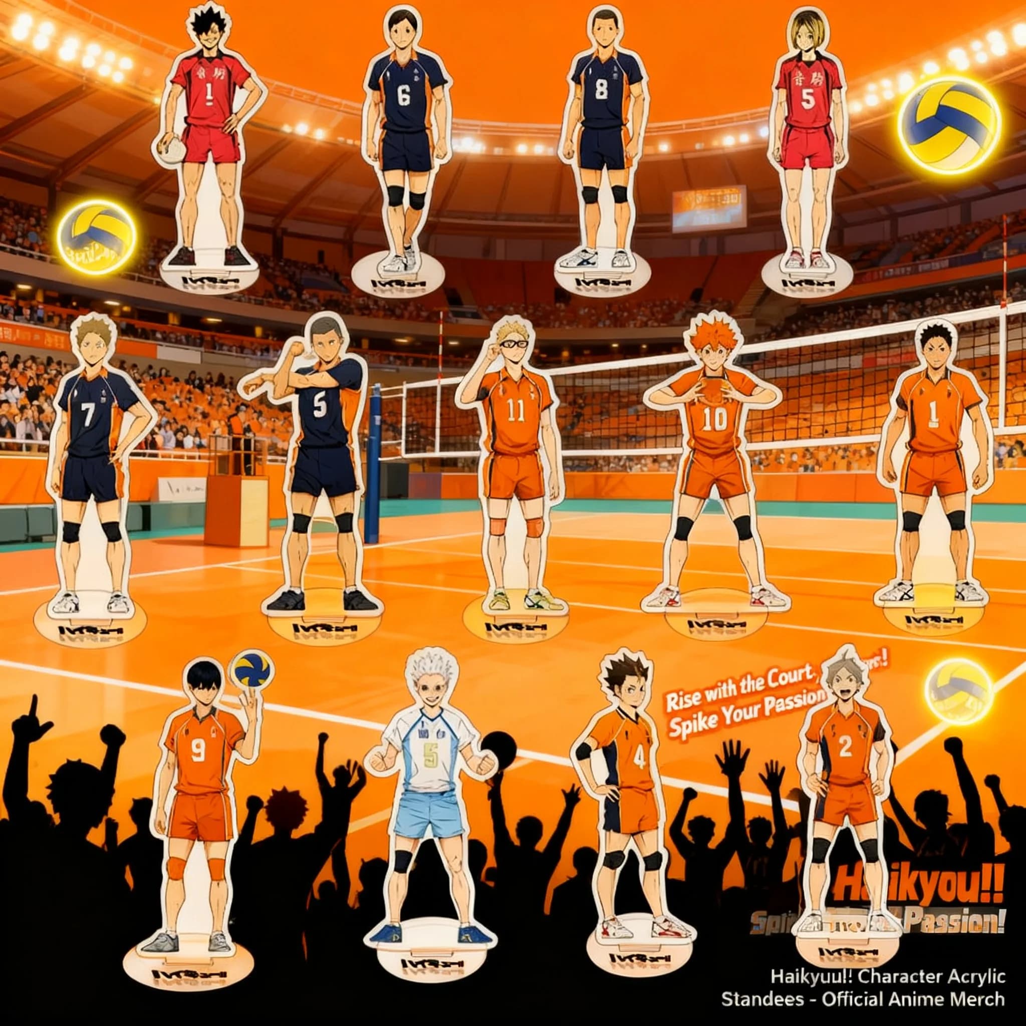 Merchandise Anime Haikyuu!! Statuettes in Acrylic by Pallavolisti Hinata Shoyo and Kageyama Tobio, Collection and Gift for Fans