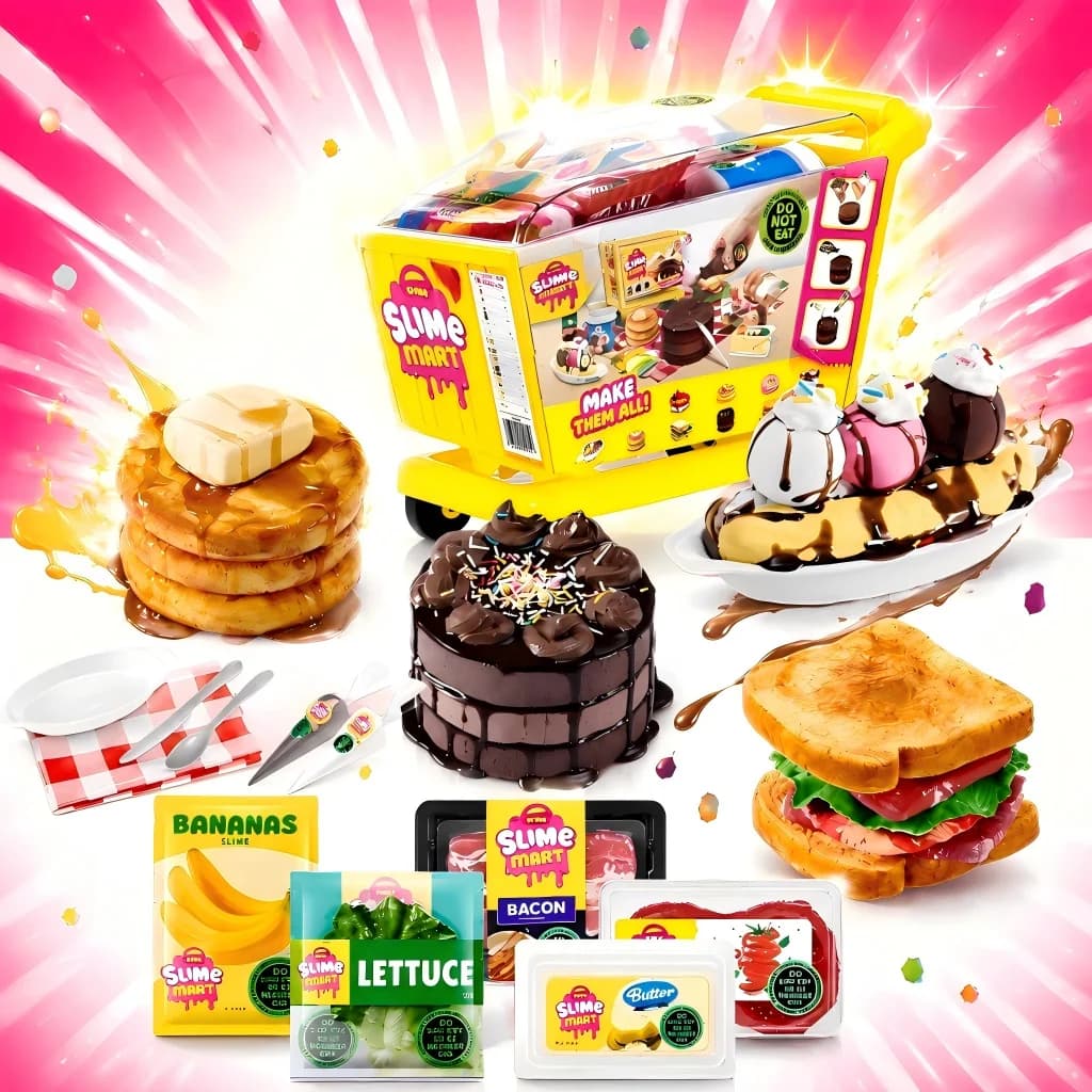 Zuru Slime Mart Diy Realistic Slime Food Fake Dessert Pretend Play Craft Kit With Pancake Cake Hamburger Ice Cream For Hobbyists