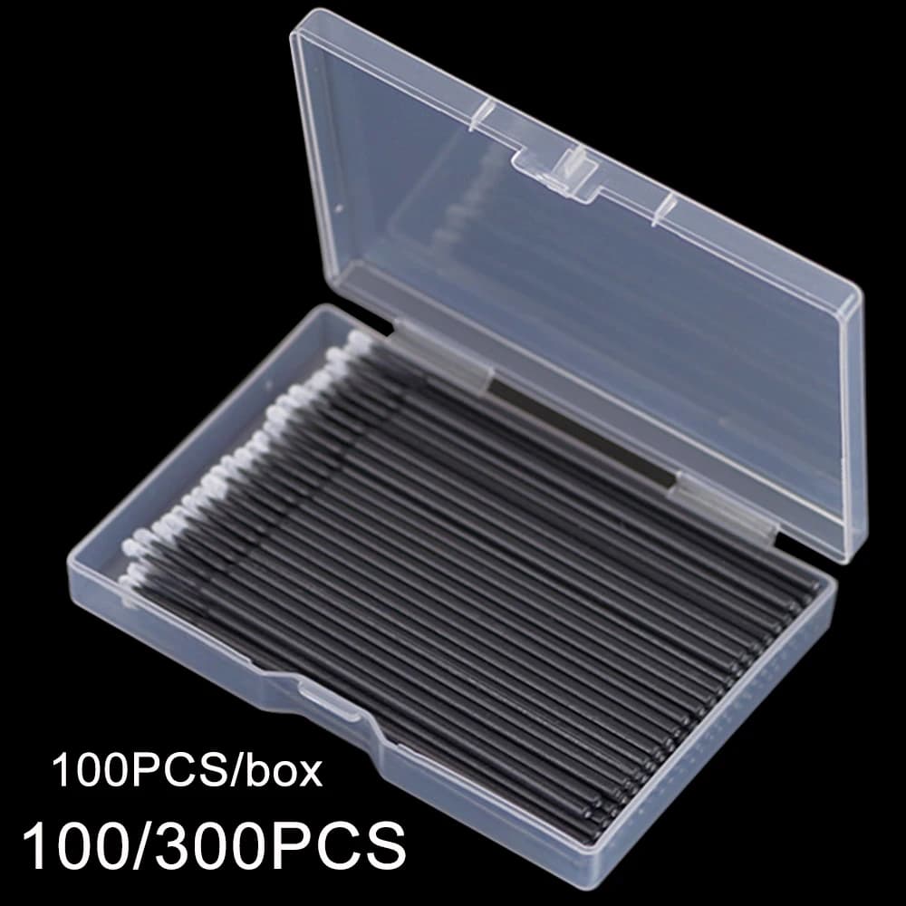 100/300pcs Eyelashes MicroBrush Eyelash Cleaning Brush Lash Extension Individua Tool For Eyelashes Removing Swab Accessories