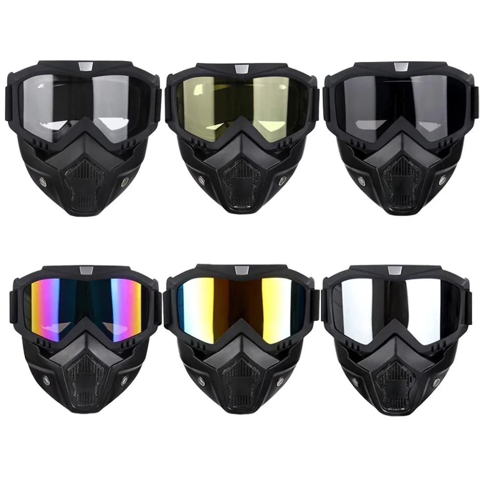 Anti‑Impact PC Goggle Mask For Dirt Bike ATV Ski Off‑Road For Sports Lovers Dust‑Proof Thick Sponge Comfort Protective Gear