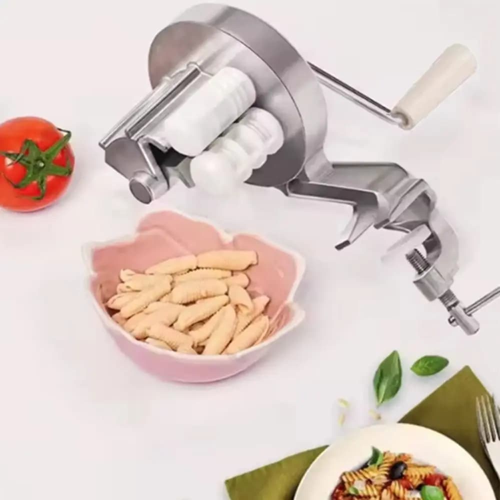 Durevole Manovella Manuale Pasta Maker Ergonomico in Lega di Alluminio Macaroni Maker Risparmio di Manodopera Pressa a Mano Macchina per Fettuccine Pasta