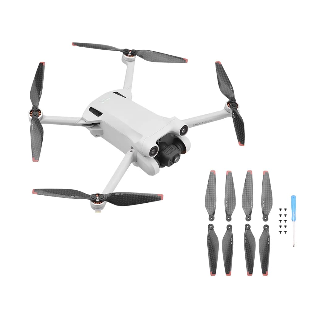 8 pz Eliche In Fibra di Carbonio per DJI Mini 3/3 Pro Puntelli Lama di Ricambio Leggero Ala Ventole Pezzi di Ricambio Drone Accessori
