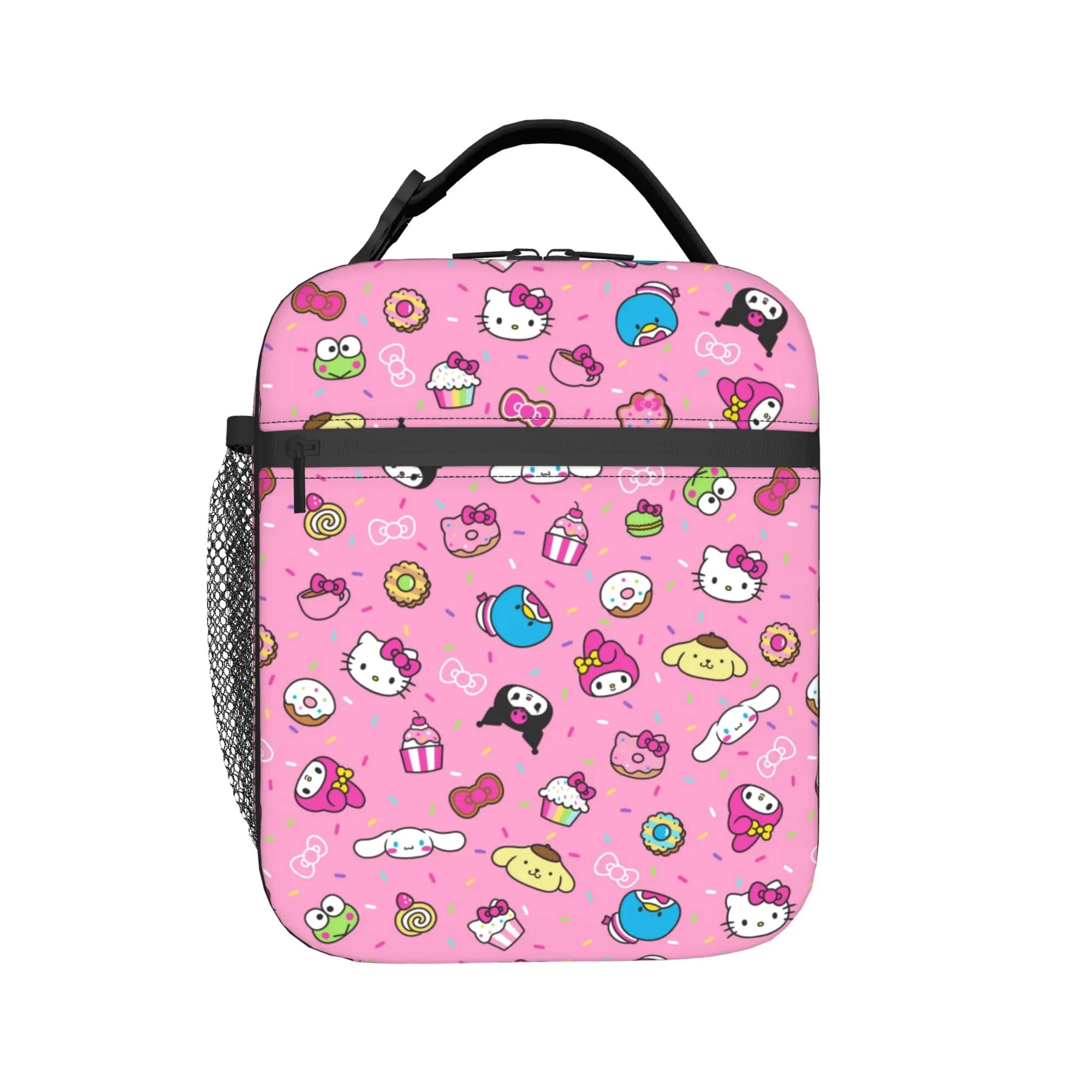Borsa Termica Portatile per il Pranzo con Personaggi Sanrio, Hello Kitty, Kuromi, Contenitore per Pasti, Borsa Frigo, Borsa Porta Pranzo