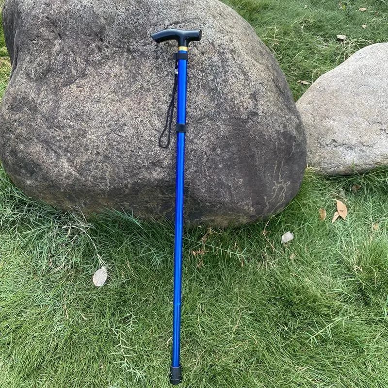 Bastone da Passeggio Telescopico in Lega di Alluminio, Bastoncino Pieghevole per Escursionismo, Bastone per Anziani, per Passeggiate all'Aperto
