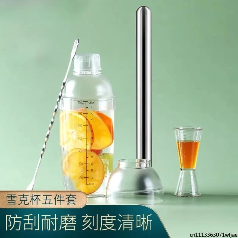 5Pcs Cocktail Shaker Set Hand Shaken Lemon Tea Milk Tea Making Tools