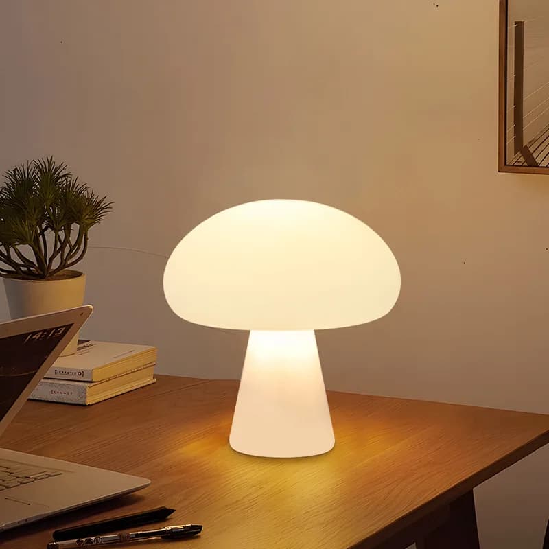 Lampada da scrivania medievale danese crema vento fungo ricarica soggiorno studio camera da letto decorazione comodino