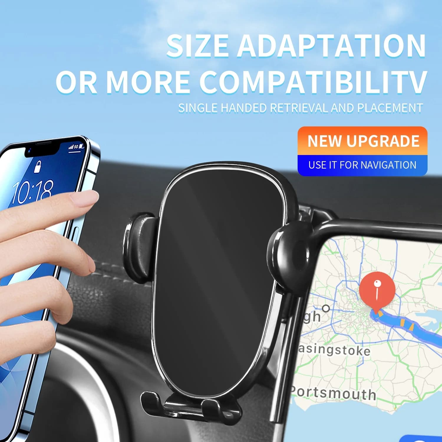 Base per Supporto Telefono Auto per Audi Q3 8U 2019-2024, Design a Clip per Bloccaggio Stabile, Compatibile con Vari Supporti per Telefono