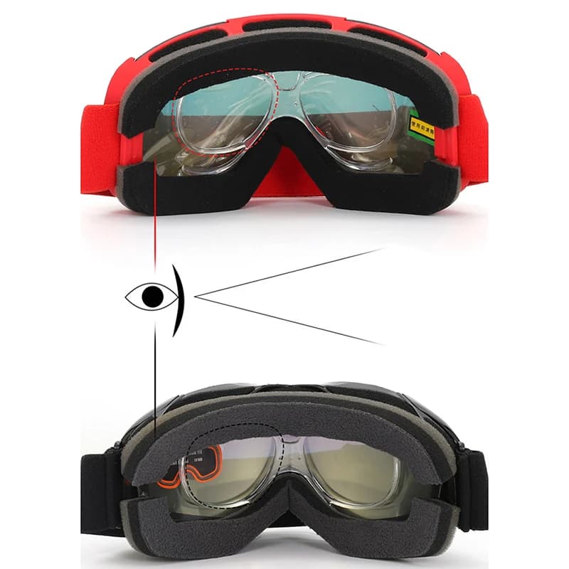 [Xe] Occhiali da sci da prescrizione Rx Insert Adattatore ottico Occhiali da moto pieghevoli