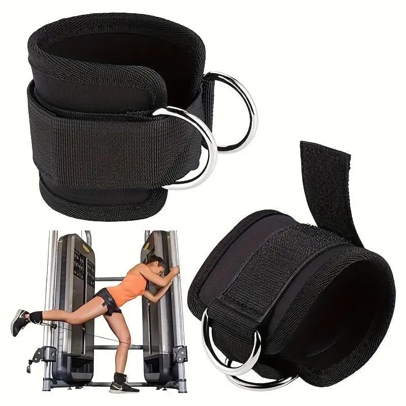 Cinturini per Caviglie Regolabili con Anello a D, Supporti per Esercizi di Palestra, Allenamento Gambe, Protezione Sportiva per Adduttori