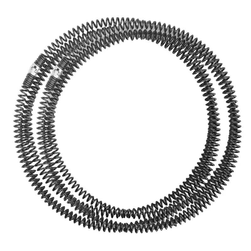 Disotturatore per tubi di scarico da cucina e WC, diametro 16 mm, lunghezza 6 m, con spazzola a molla estensibile e connettore per la pulizia delle fognature