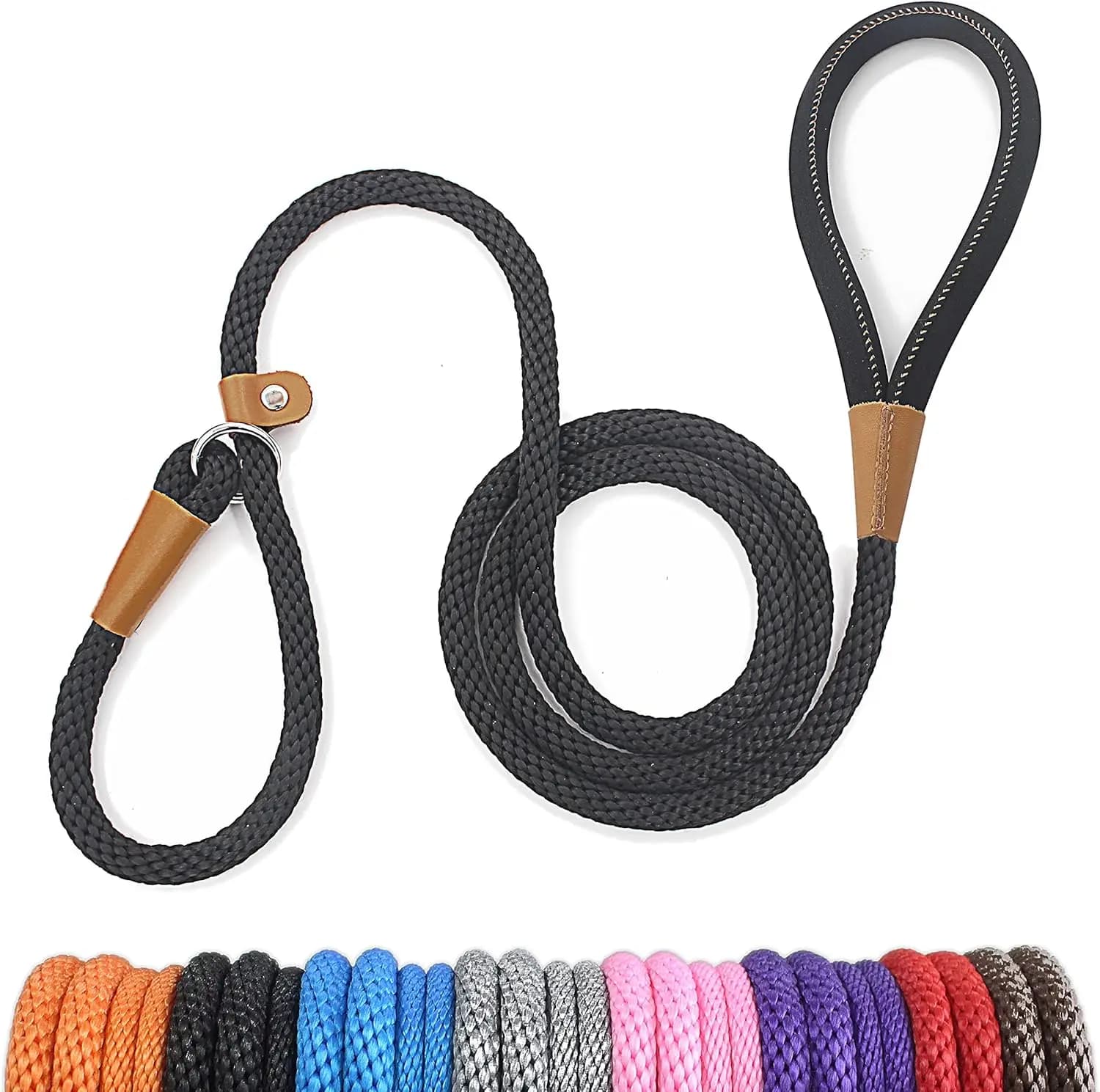 Guinzaglio per Cani Resistente, Corda da Addestramento Senza Trazione 5-8 FT per Cani Forti