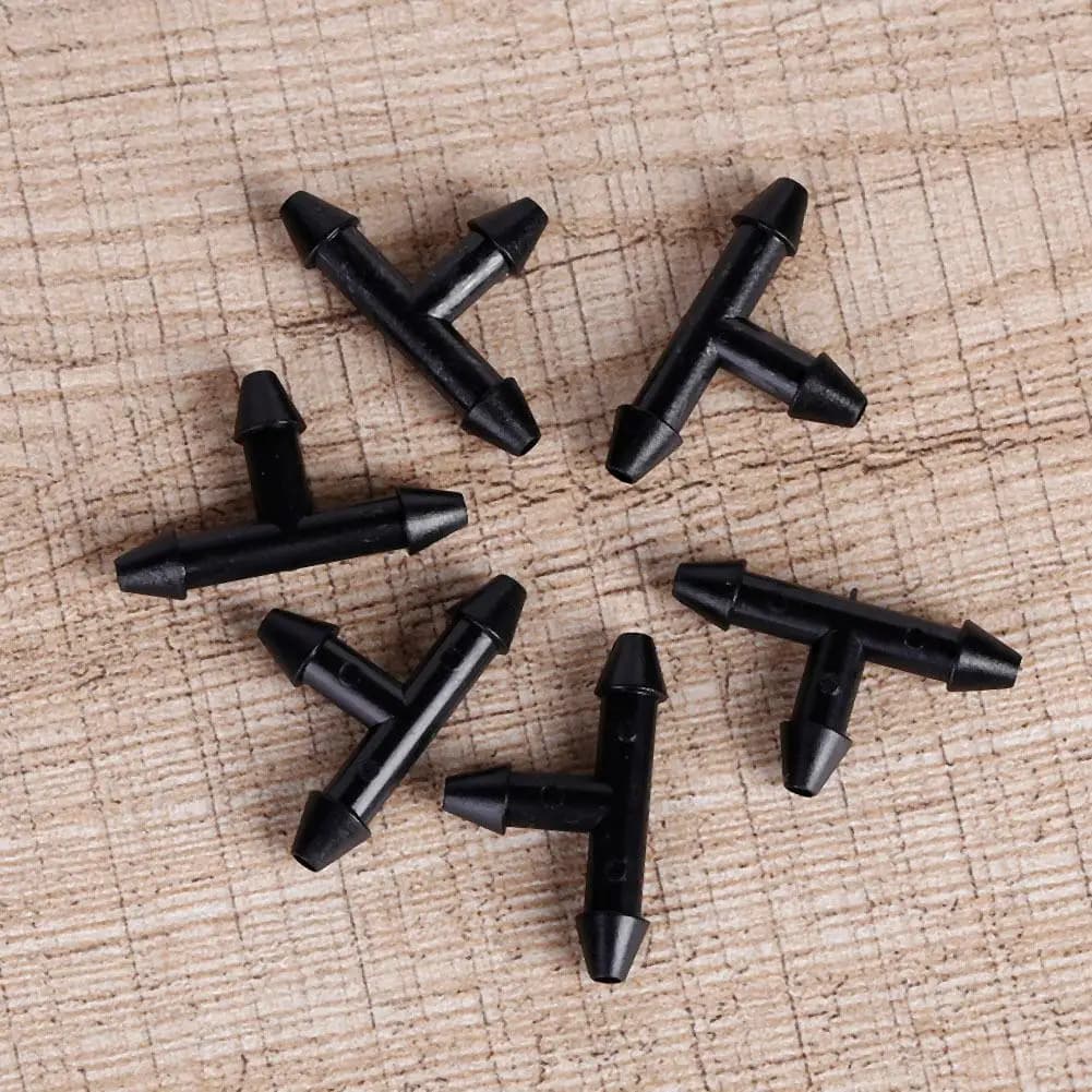 50pcs 3/5 Irrigation Barbed Connectors Universal Micro Spray Joint Portable Multi-function Lightweight for Watering Systems