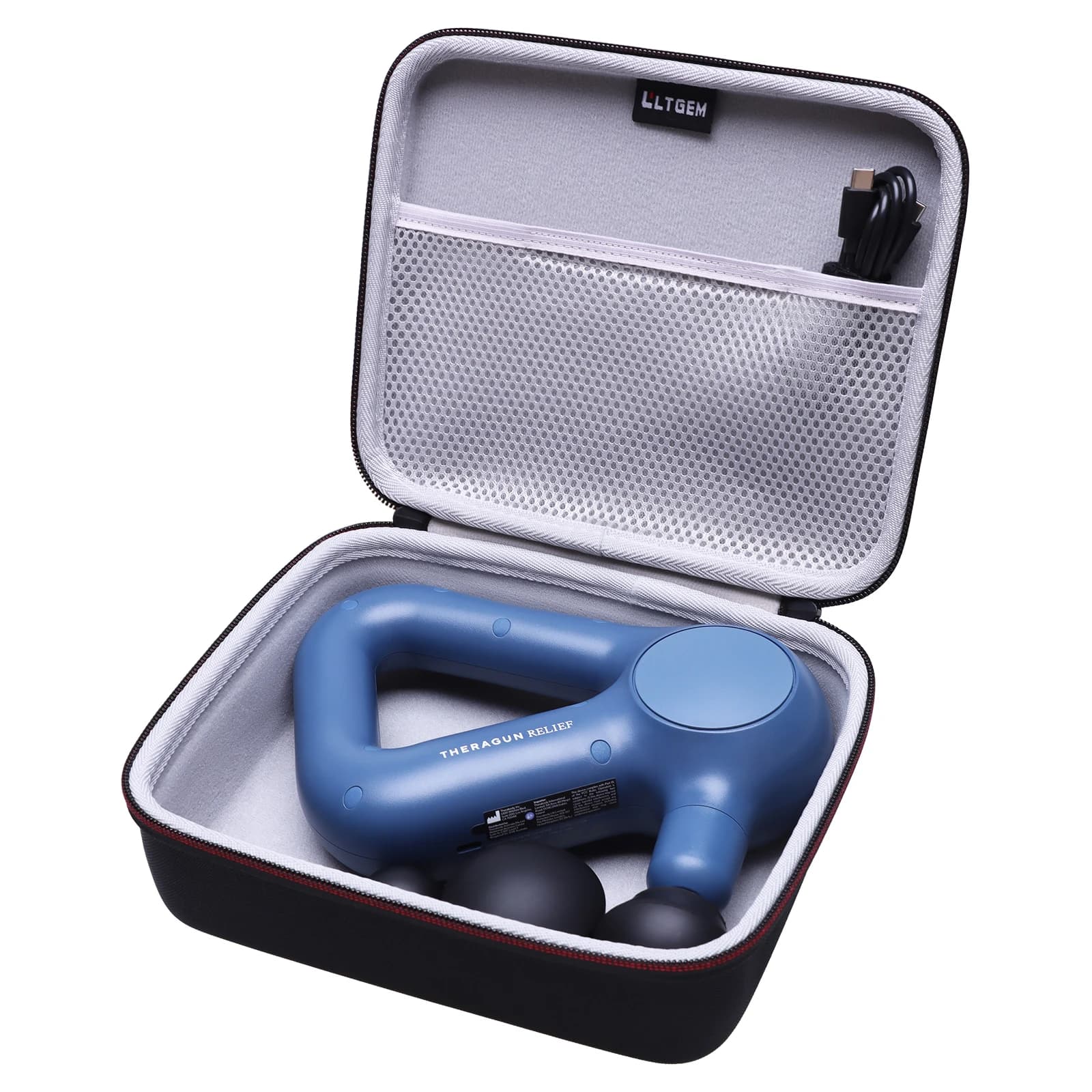 LTGEM Massage Gun Case for Relief TheraGun Portable Percussion Massage Massage Gun Bag for Transport Massage Gun Accessories