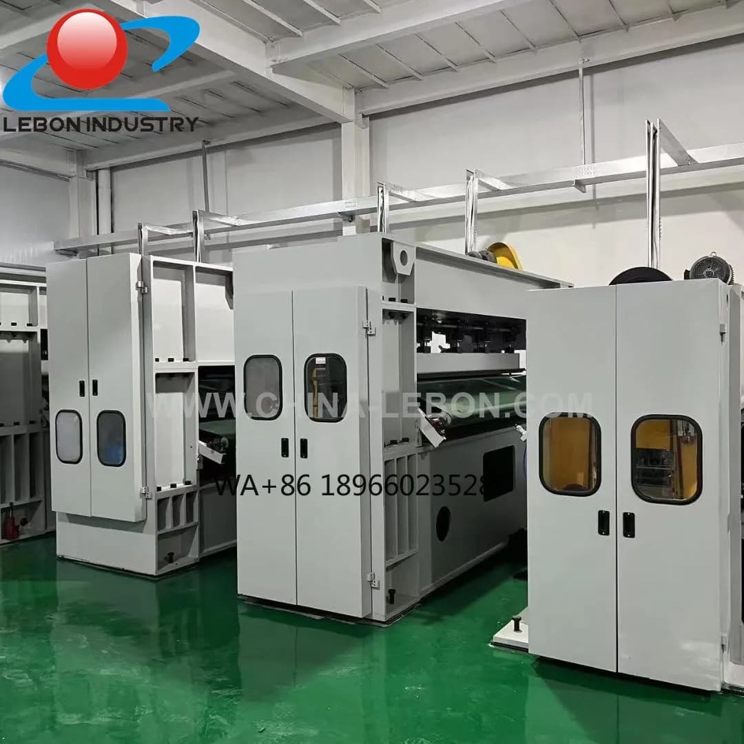 Double-race needle punching machine for nonwoven felt production line