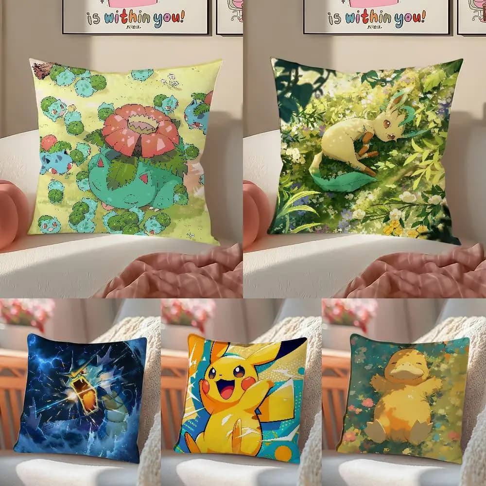 Fodera per cuscino in peluche Pokemon Absol Anime, morbida fodera in peluche corto per divano, camera da letto, soggiorno, decorazioni per la casa, regalo