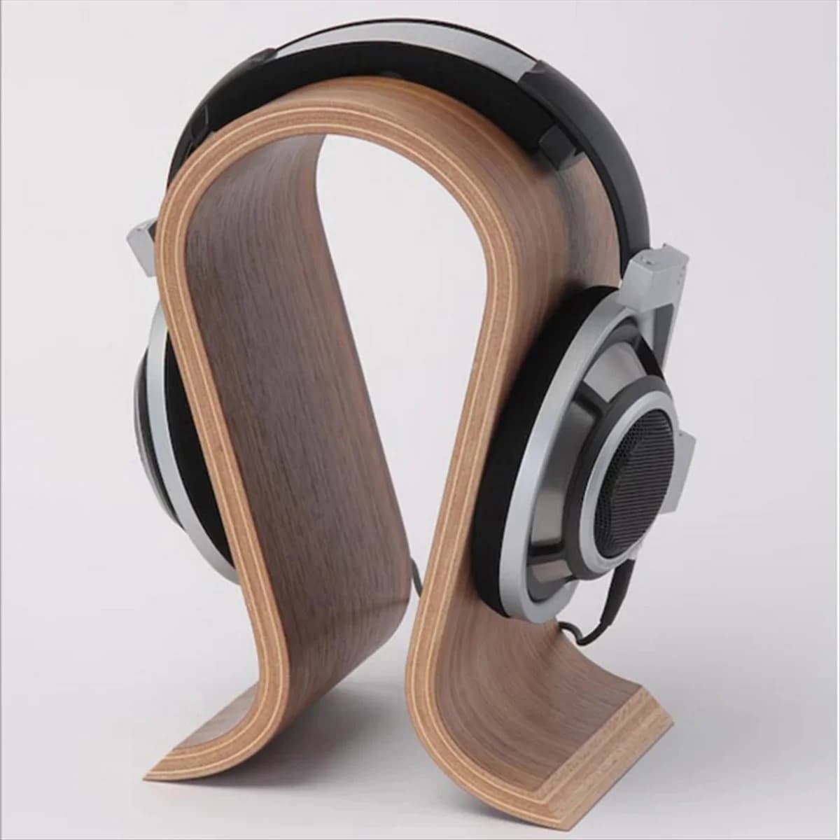 Reliable-U Shape Headset Stand, Wooden Headphones Headset Holder Hanger Desk Headset Display Shelf Rack, for On-Ear Headphones
