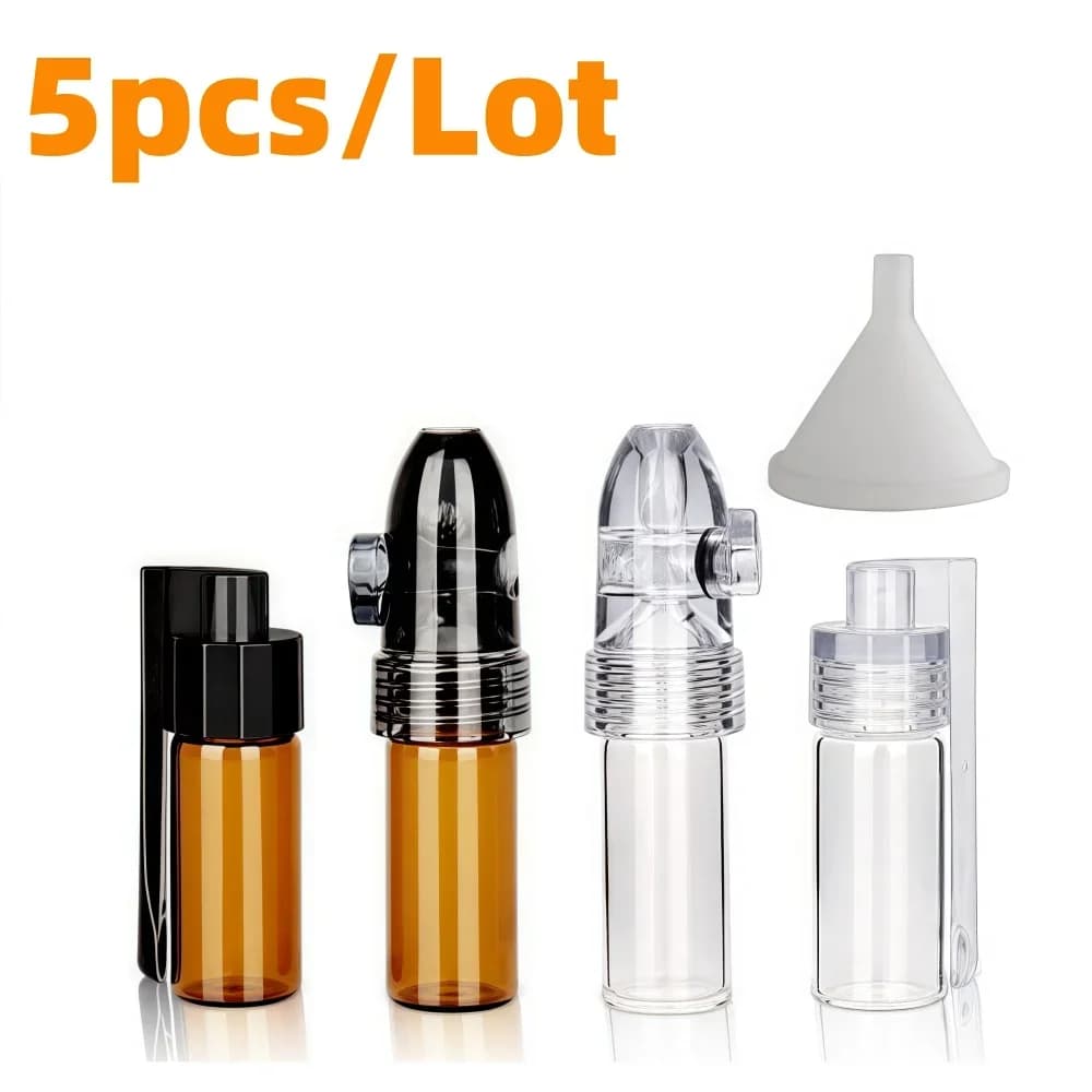 Barattoli di spezie in vetro da 4 pezzi con imbuto, contenitori di spezie portatili per sale da cucina, pepe, zucchero, set di bottiglie di stoccaggio per organizer da viaggio