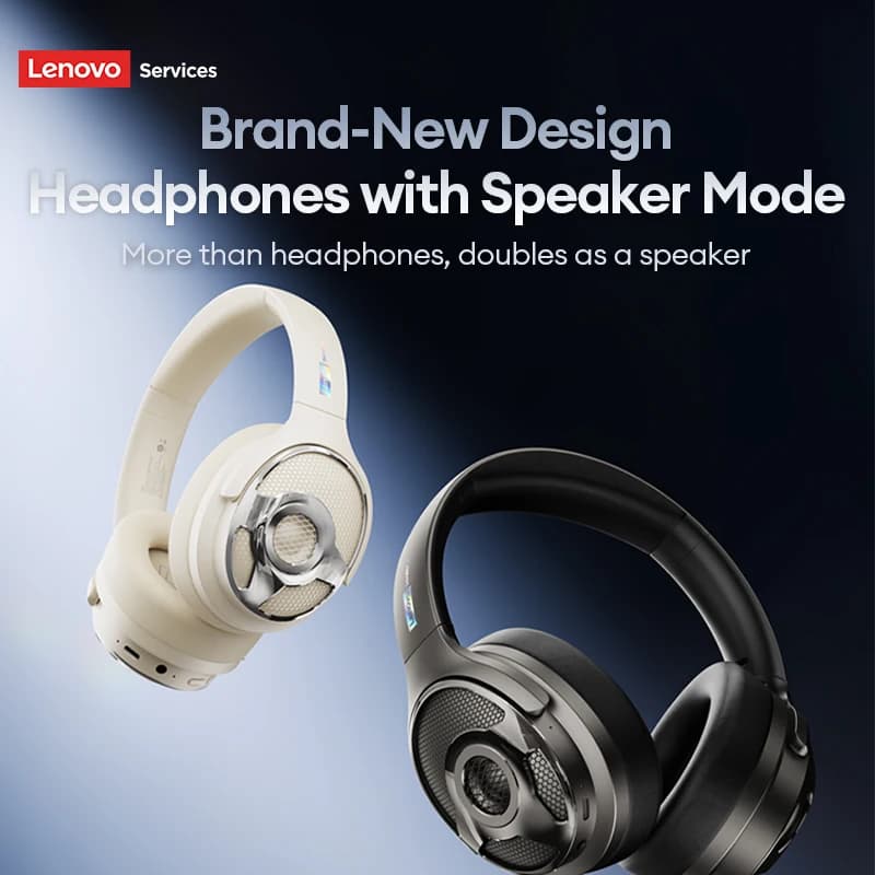 NEW Over-Ear Gaming Headphones Lenovo LES-113 Bluetooth 6.0 with 3.5 mm/Wireless cable, Foldable Sports Headphones, 105dB, 40mm Coil Speaker