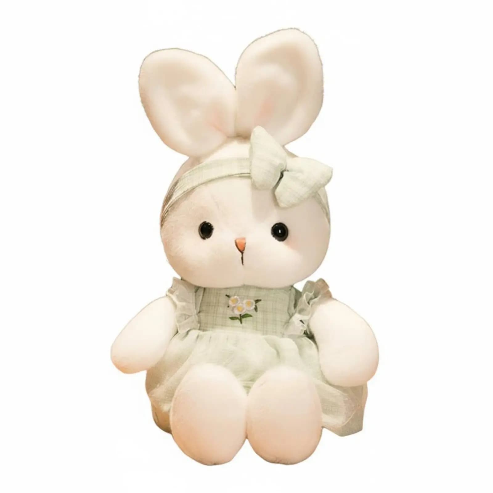 Peluche Coniglietto con Gonna Floreale, Adorabile Bambola Coniglio, Morbido Peluche da Coccolare, Regalo per San Valentino, Compleanno