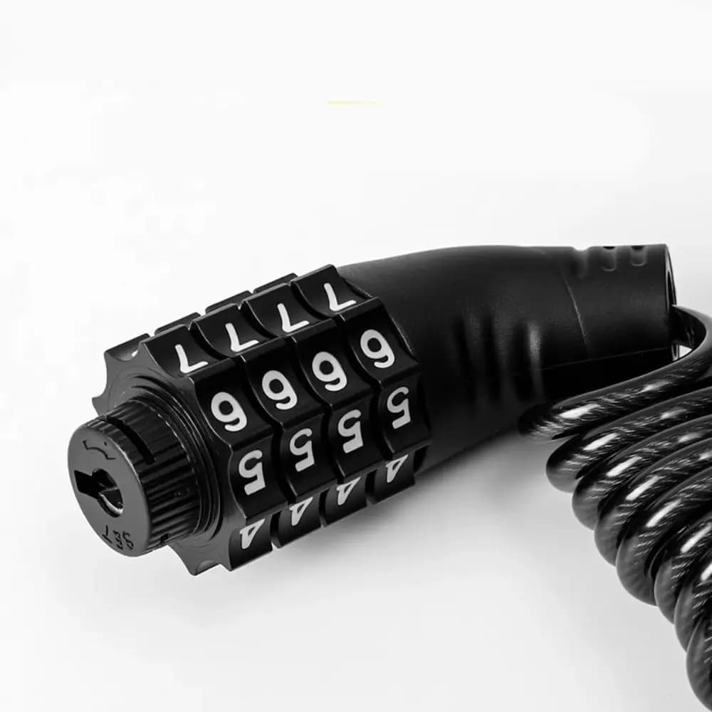 Bicycle Lock Chain Lock Number Lock 4 Digit Solid Color Password Lock Durable Anti-theft Bicycle Lock Trolley Case