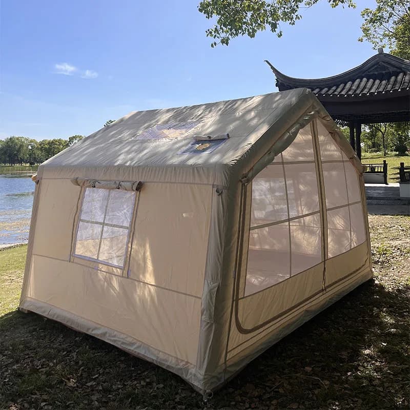 Tenda da campeggio portatile in tessuto Oxford da 8,0 pollici, gonfiabile ad apertura rapida, antipioggia, addensata per uso esterno e domestico, stile tetto della cabina