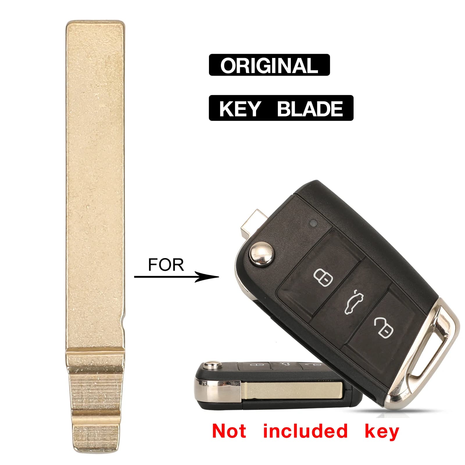 Jingyuqin HU162T chiave vuota Flip Car Key Blade per Volkswagen VW t-cross POLO SKODA GOLF SEAT T telecomando originale senza chiave
