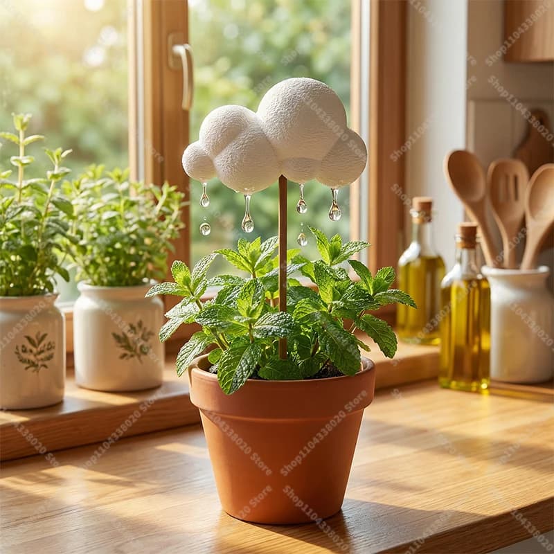 Sistema di Irrigazione Automatico a Forma di Nuvola per Piante in Vaso, Dispositivo di Irrigazione per Piante Grasse/Fiori