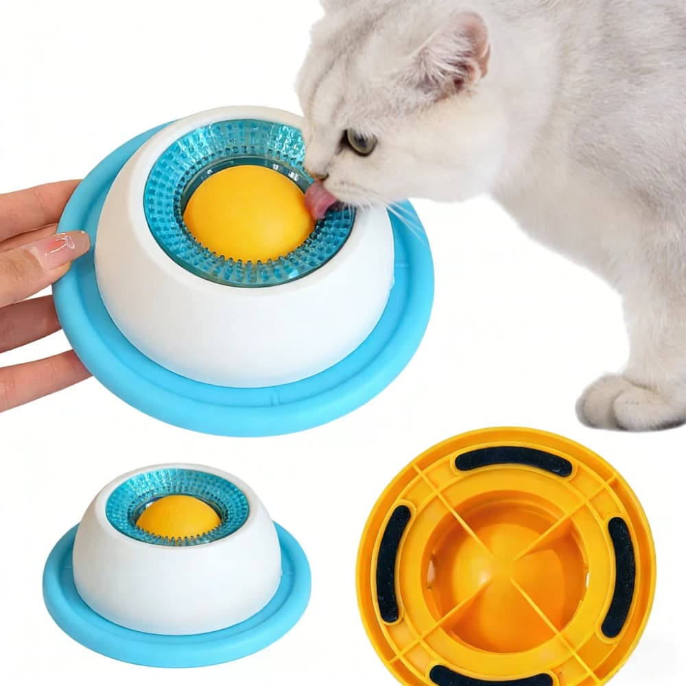 Ciotola Interattiva per Animali Domestici, Tappetino Leccante per Yogurt, Giochi di Stimolazione, Accessori per la Salute Dentale