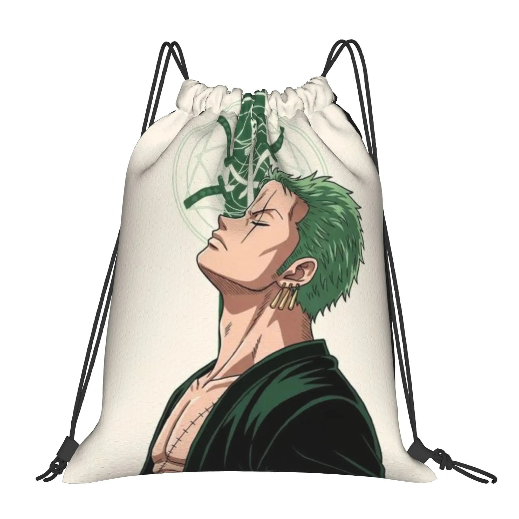 Zaino sportivo portatile con coulisse Strong Roronoa Zoro, borsa da equitazione, sacca con coulisse per scarpe da palestra