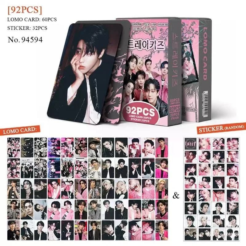 92 Carte Collezionabili SKZOO LeeKnow FELIX Album DOIT, Adesivi Periferici, Carte Adesive per Account Star, Carte LOMO