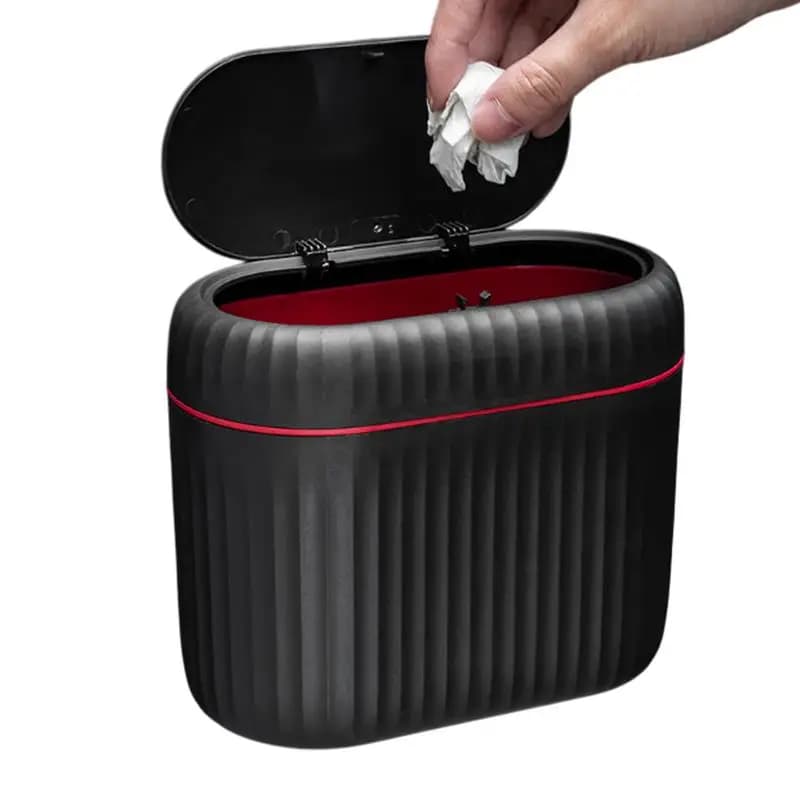 Pattumiera per auto sospesa con coperchio Organizzatore per stoccaggio dei rifiuti Bidone per immondizia Contenitore per rifiuti Organizzatore di rifiuti Scatola per immondizia Accessori per auto