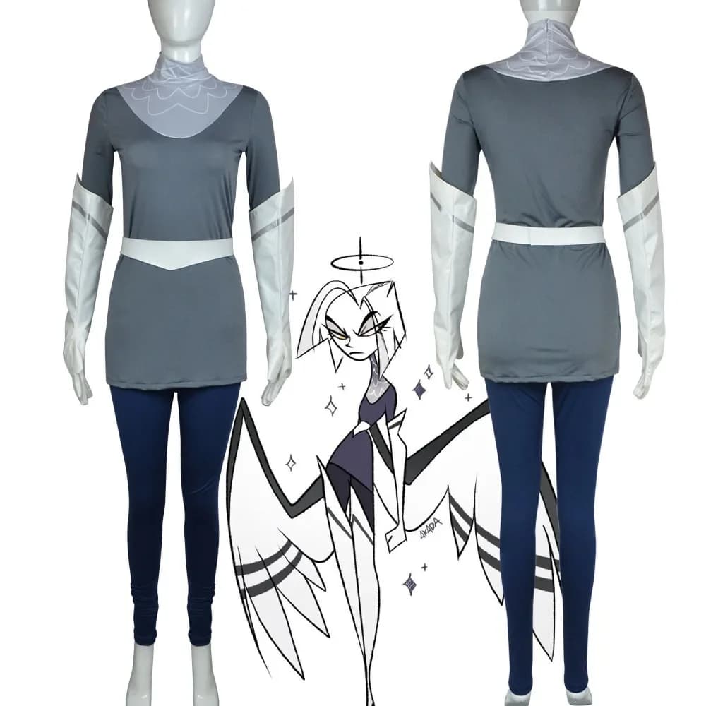 Costume Cosplay Anime Hell Inn Lute, per Halloween, Spettacoli Teatrali, Carnevale, Feste a Tema, 4 Colori, Versione Argento