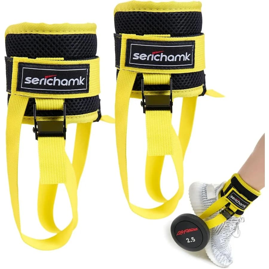 Adjustable Adjustable Feet Attack with Handlebars, Foot Weights for Exercises, Leg Extensions, Tibial Trainer, Lean