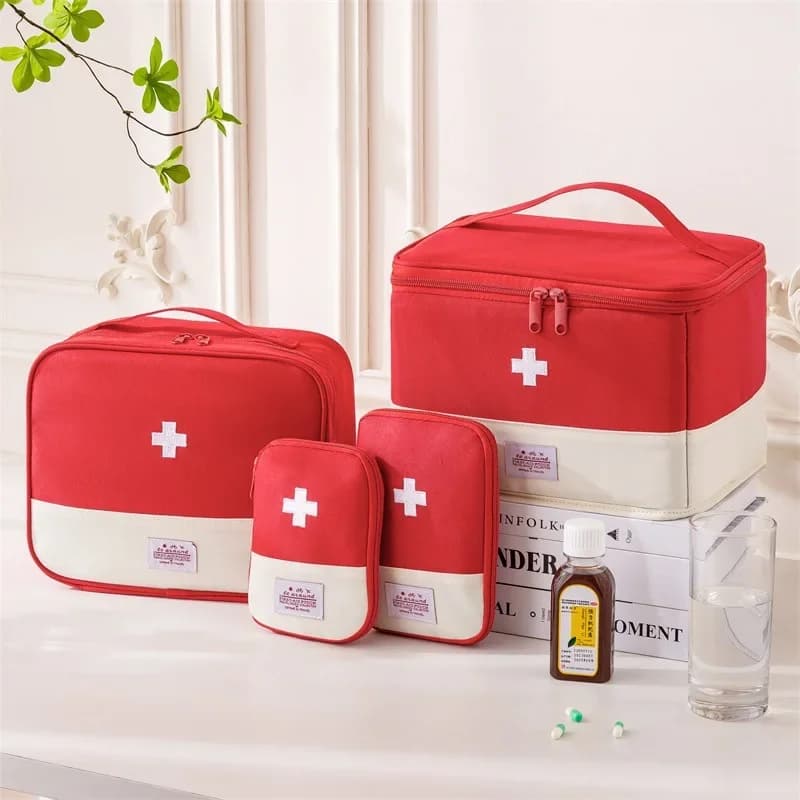 Borsa per medicinali portatile da 4 dimensioni Kit di pronto soccorso da viaggio Borsa per medicinali Borsa per medicinali Kit di sopravvivenza Scatola per medicinali Campeggio di emergenza all'aperto