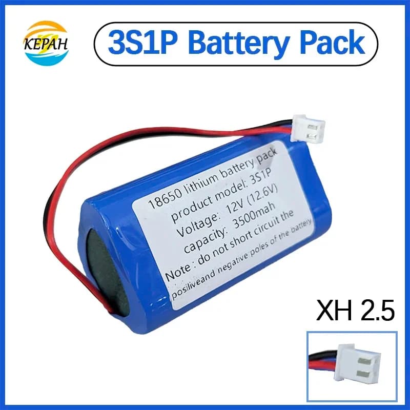 12V 3S1P Battery 12.6V/11.1V 18650 Li-ion Battery Pack 3500mAh Backup Power Supply, CCTV, Camera, Fascia Gun, Lithium-ion Batter