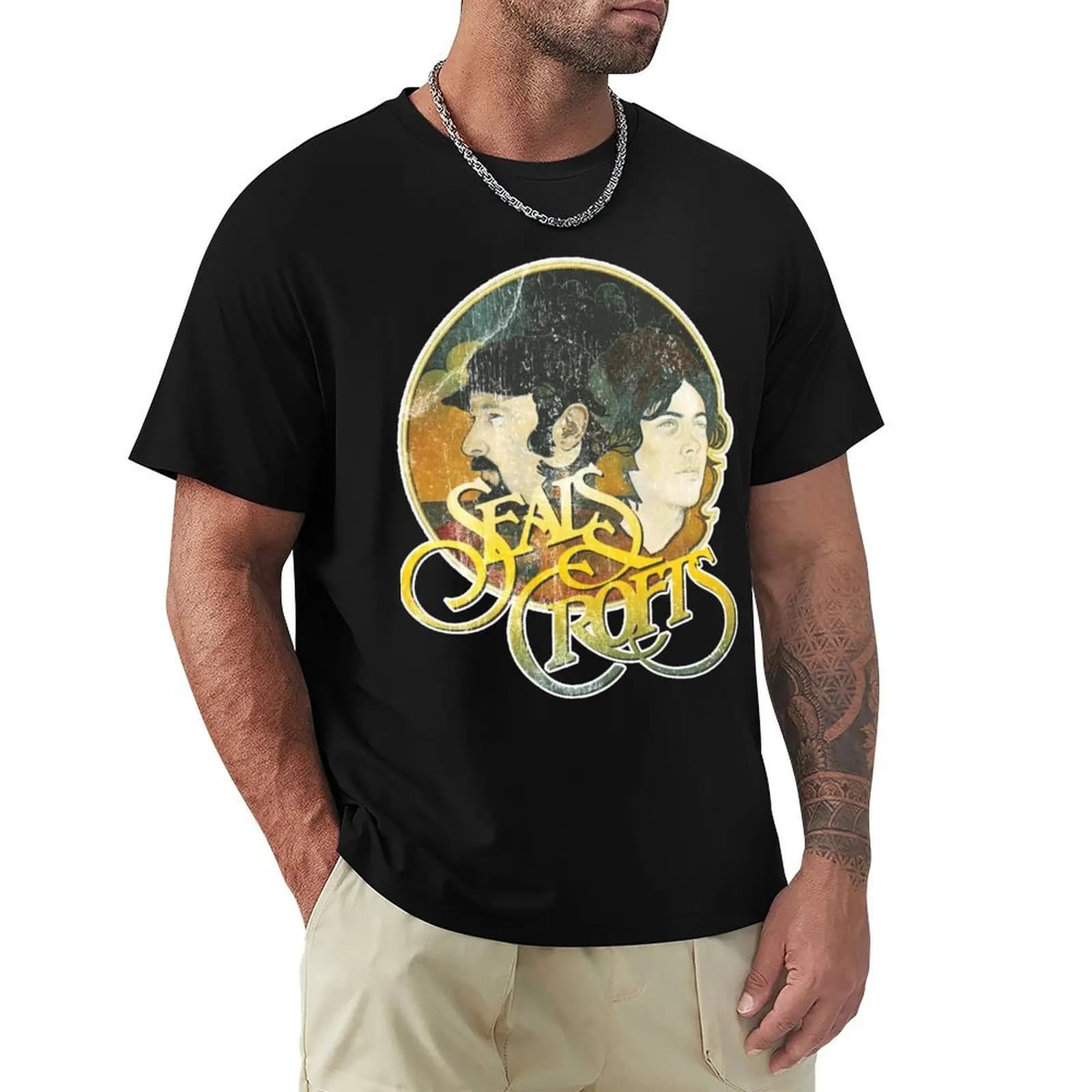 Seals-&-Crofts- T-shirt in cotone morbido e resistente